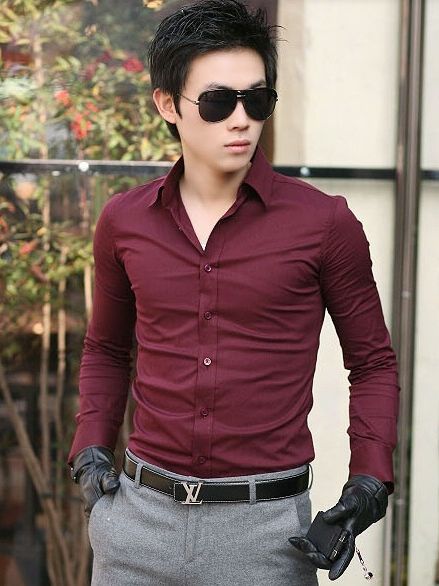 mens red shirt outfit