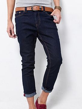 slim fit cropped jeans