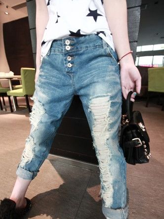 damaged jeans womens