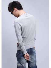 Men’s Fashion V-neck Color Block Sweater