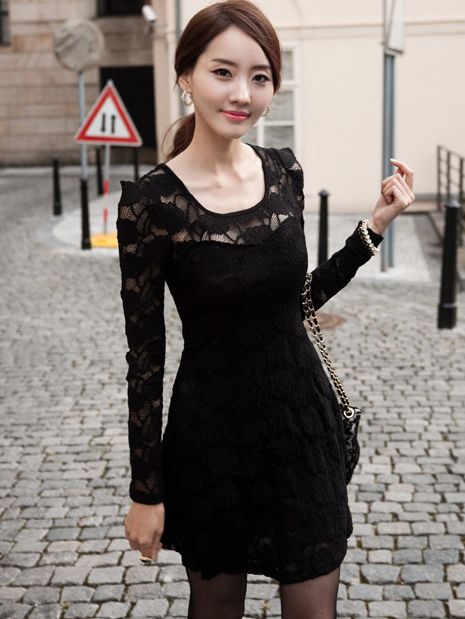 black korean dress