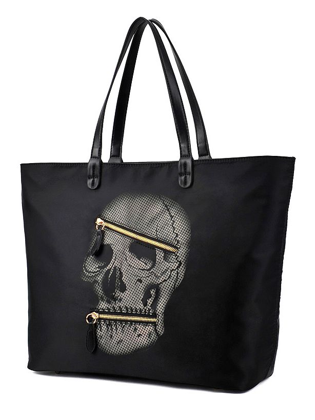 New Fashion Skulls Double Zipper One Shoulder Bags