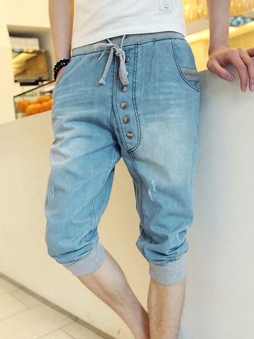 jeans three quarter pants