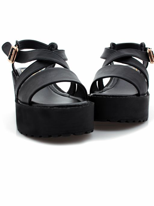korean black sandals