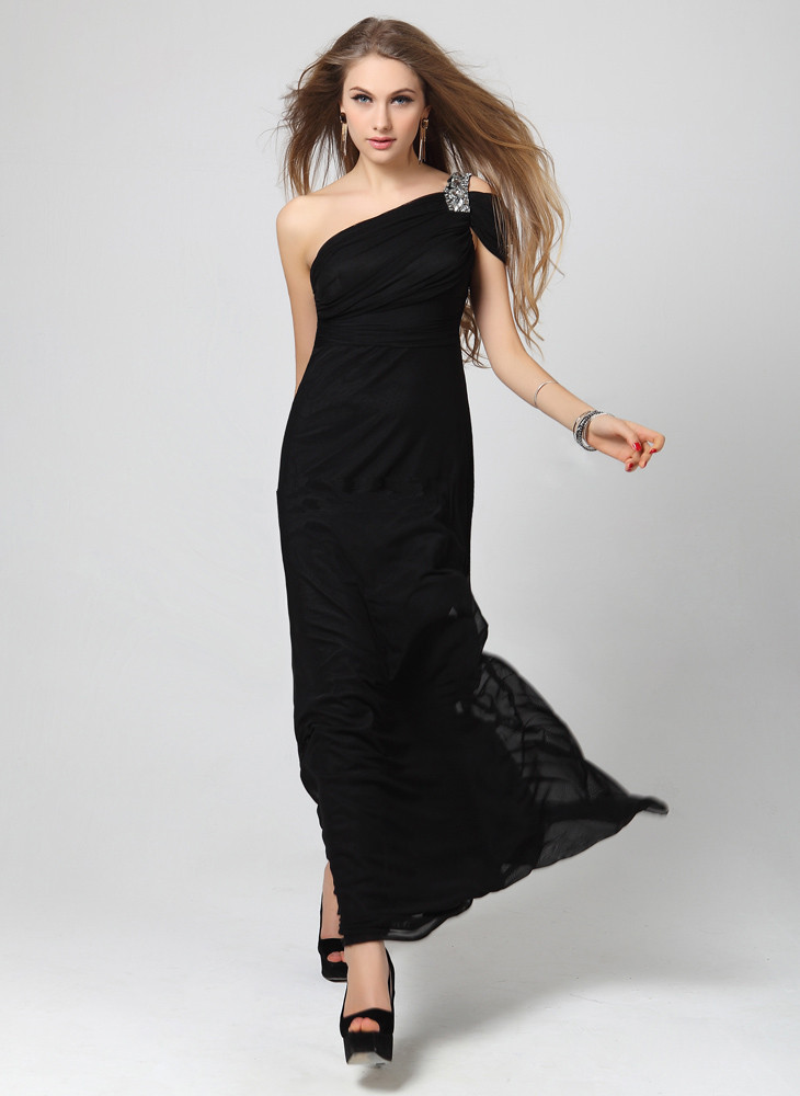 maxi black formal dresses