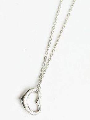 Cute Korean Heart-shaped Silver Necklace