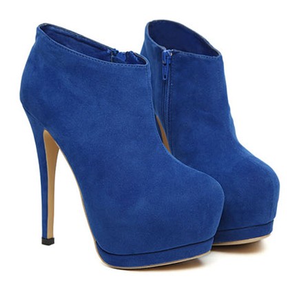 New Arrival Simplicity Round Toe Thin Heel Suede Boots