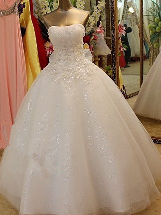 Free Shipping 2013 Romantic Sequin Pearl Bubble Layered Wedding Dress