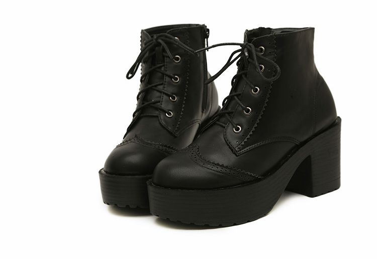 chunky platform boots lace up