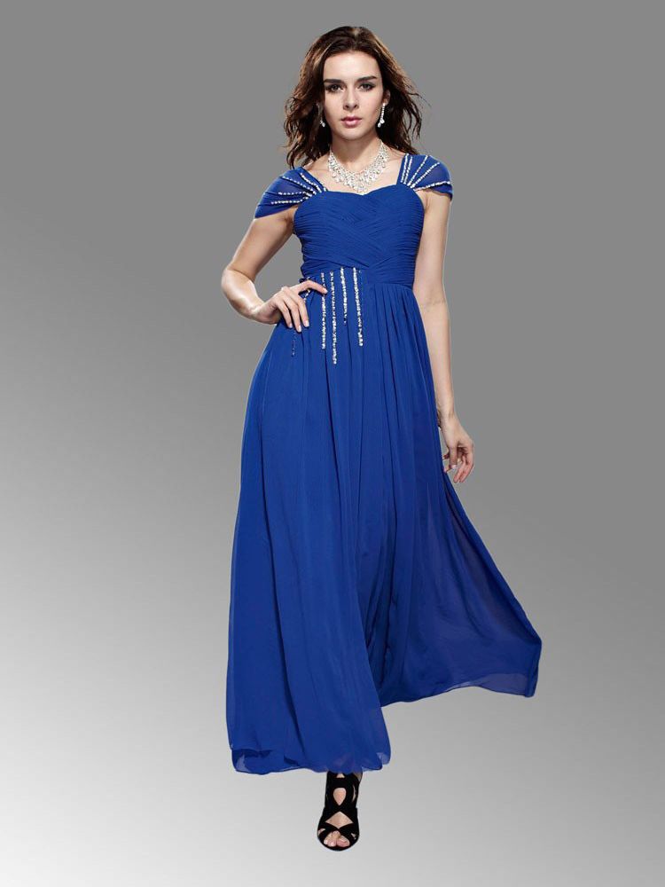 Junoesque Simplicity Style Sleeveless Ruffles Sequins Backless Dress