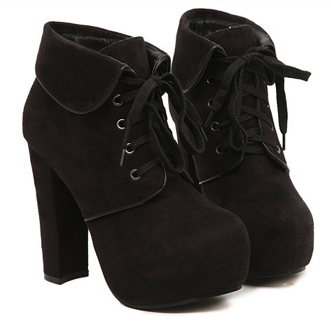 cute black chunky heels