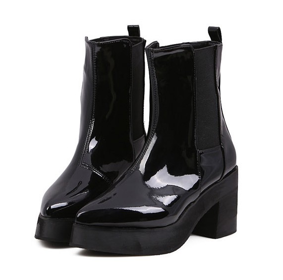 pointed platform boots