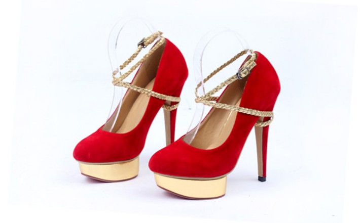 beautiful red high heels