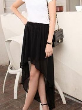 Wholesale Solid Color Fresh Style Chiffon Cocktail Skirts Summer Women ...