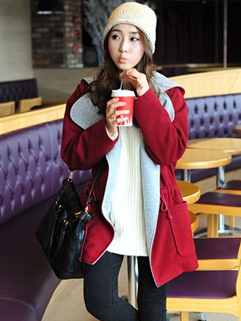 Korean Fashion Women Long Coat With Cotton Loose Fit Warm Woolen Slim ...