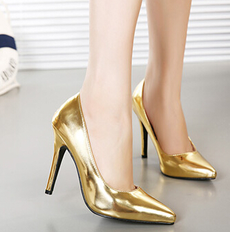 2014 Eye-catching Star Style Pumps Pure Color Pointed Toe High Thin ...