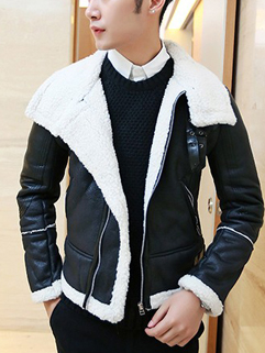 Wholesale 2014 Winter Fashion Added Woolen Jackets Pure Color Zip up ...