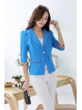 Elegant And Formal Blazers Floral Pattern Fitted One Button Blazers ...