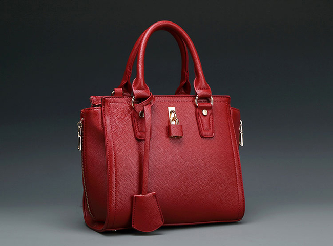 2014 Excellent Quality Women Shoulder Bags Pure Color Mid Soft Wine Red ...