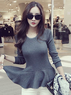 Korea 2014 Chic Blouse Turtle Collar Long Sleeve Gauze Top Lace Casual ...