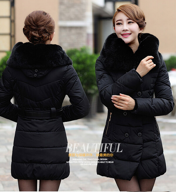 Retro Korea Fashion Coats Double-breasted Solid Color Hooded Coats MD