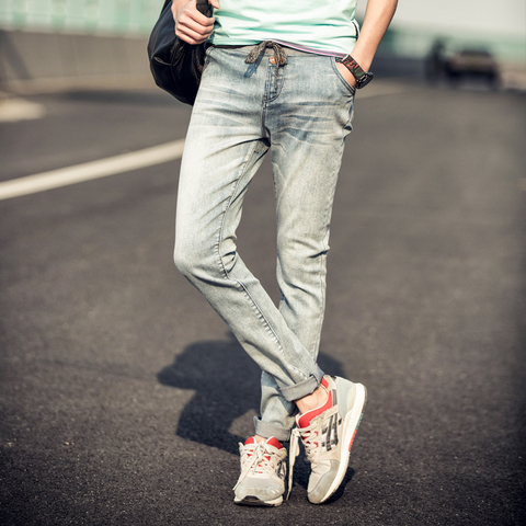 Japanese Retro Style Men Jeans Straight Slim Fashion Cool Street Style