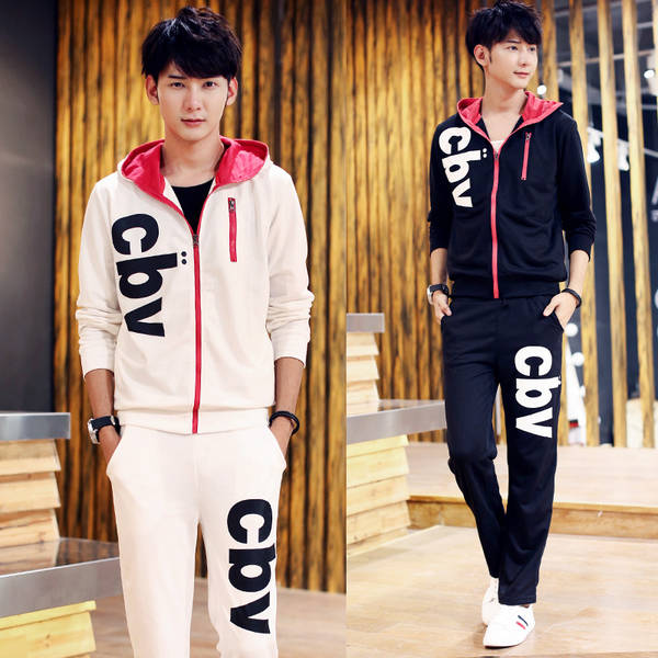 Korean Style New Arrival Men Suit Leisure Sportswear Zipper Up Letter ...