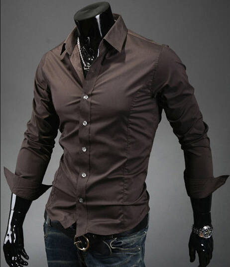 Fashion Men Shirt Latest Design Handsomen Workman Style Slim Cool Fitness