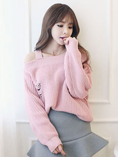 korean pink sweater