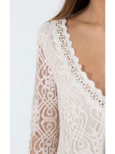 2015 Womenly Remarkable Lace Split Sexy White Dress