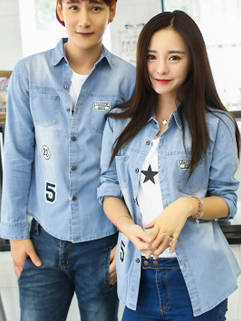 denim shirts for couples