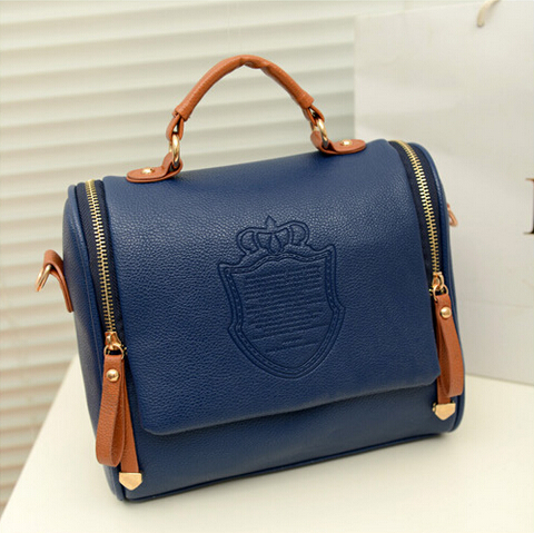 Chic Embossing Shoulder Bag With Solid Color And Zipper Design For Women