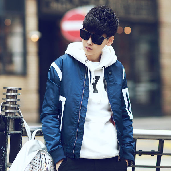 Korean Style Men Youth Long Sleeve High Quality Fashion Jackets