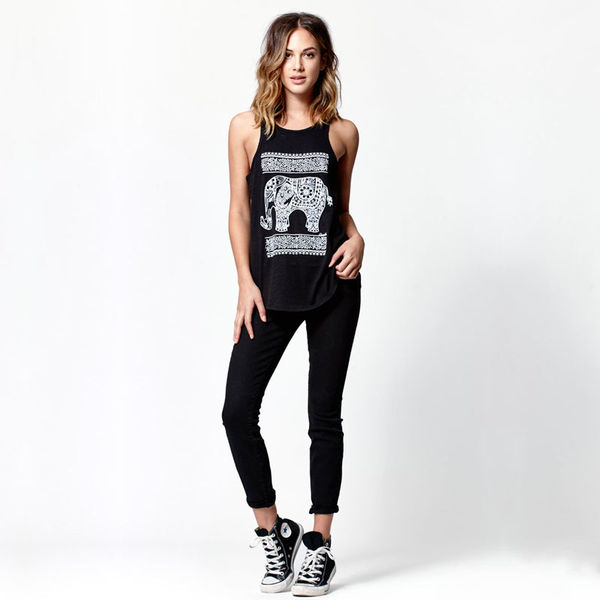 Euro Summer Printing Street Style O Neck Pullover Tank TFK032365