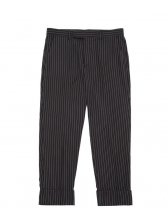 Modern Men Black Striped Korean Pants XFK031829BA