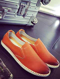 Casual Style Solid Color Easy Match Slip On Smart Men Shoes