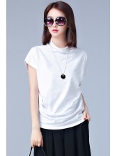Solid Plus Size Cotton T Shirt