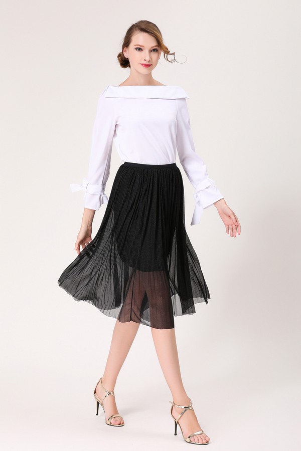 Wholesale New Arrival Midi Pleated Skirt Design CMJ040577 | Wholesale7.net