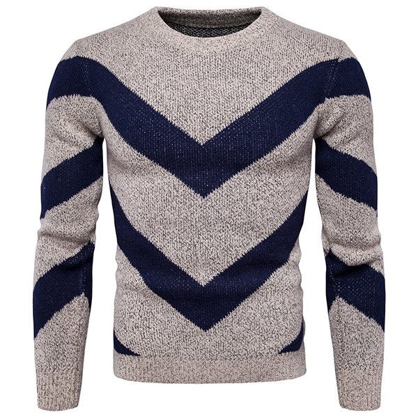 Wholesale Fashion Striped Color Match Crew Neck Men Sweater OZJ090408 ...