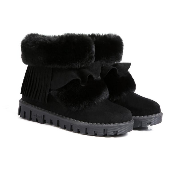 Wholesale Sweet Ruffles Fringed Fluffy Snow Boots SPJ121345 ...