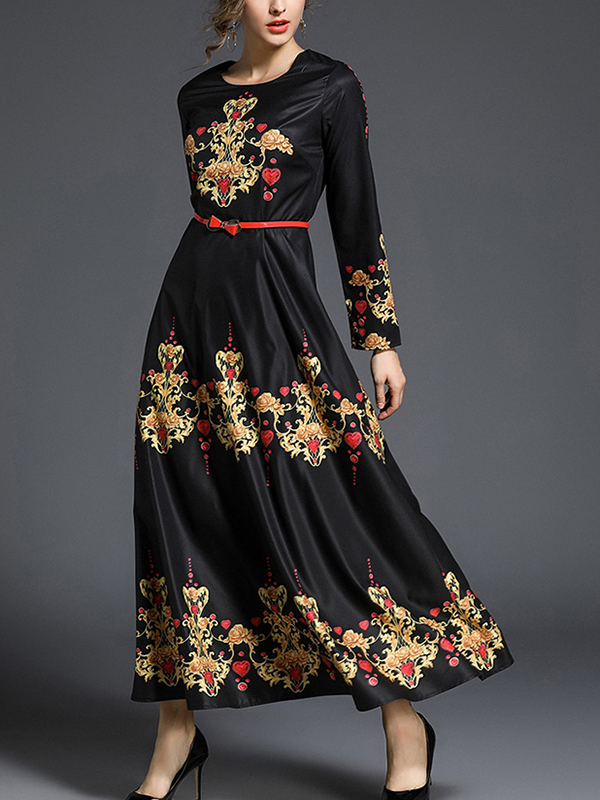 Wholesale Exquisite Design Embroidery Vintage Long Dress OFJ121560BA ...