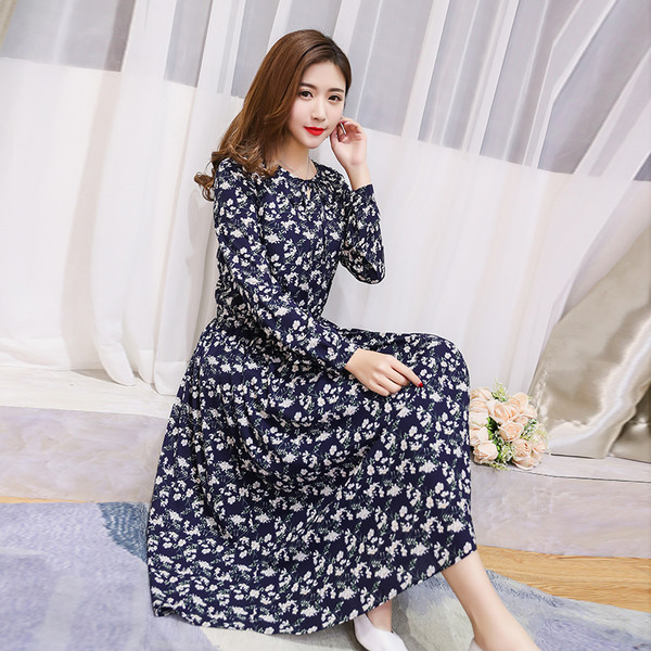 Wholesale Korean Fashion Chiffon Floral Dresses For Women ZFG030125DB ...
