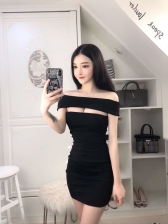 Sexy Fashion Hollow Out Off The Shoulder Dresses 