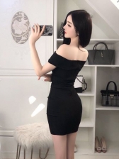 Sexy Fashion Hollow Out Off The Shoulder Dresses 