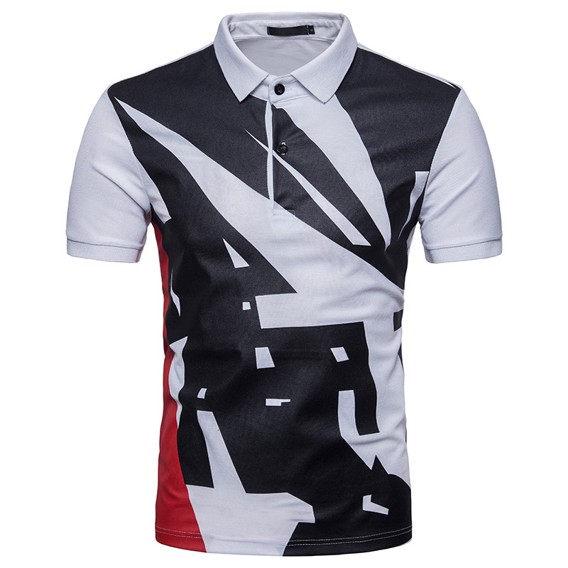 Wholesale Punk Style Color Block Short Sleeve Men Polo Shirt ZZG041308 ...