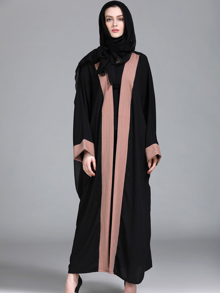 Wholesale Fashion Middle East Contrast Color Long Coat CZG041917BA ...