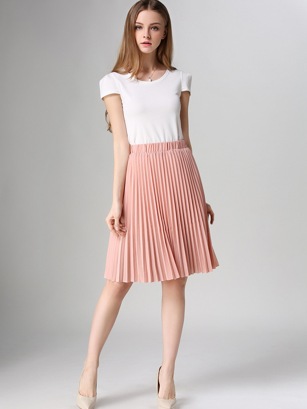 Wholesale Euro Chic Style Chiffon Pleated Short Skirt MMG042060 ...