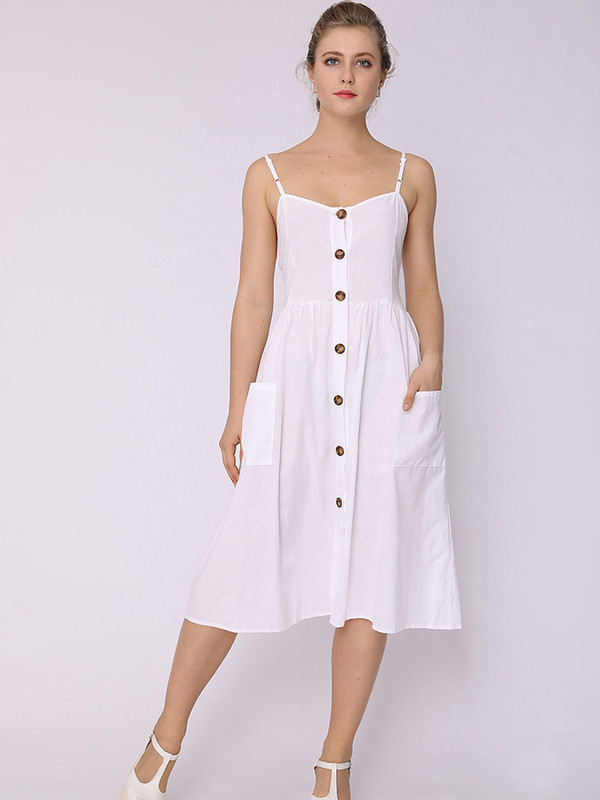 Wholesale Summer Sleeveless Single-breasted Cardigan Dress LPG051037 ...