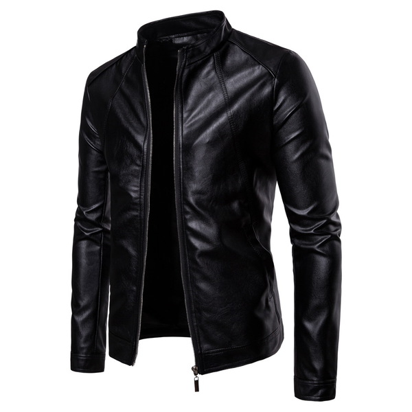 Wholesale Zipper Up Pu Design Black Punk Jacket CHG071959BA ...
