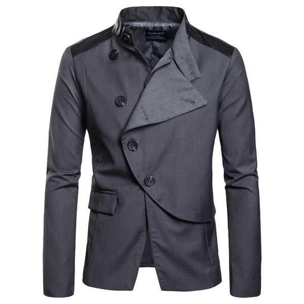 Wholesale Single-breasted Asymmetrical Men Suit jacket LMG082473 ...